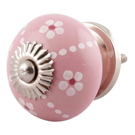 Pink Tiny Flower Ceramic Drawer Knobs Online